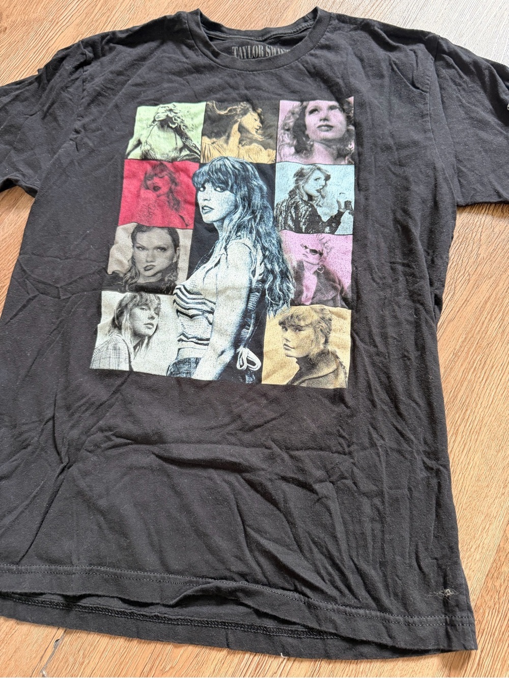 Taylor Swift Eras tour Black Tour Graphic Tee with White Print 0011 - Picture 4 of 5